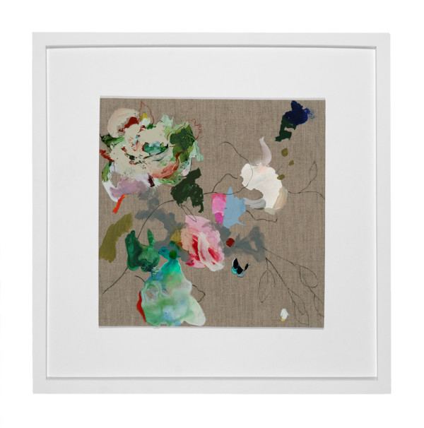 acrylic, collaged paint skins, acrylic pencil on linen board